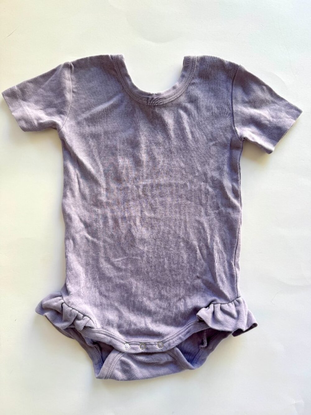 Kate Quinn Organic Lavender Ruffle Bodysuit 18-24M
